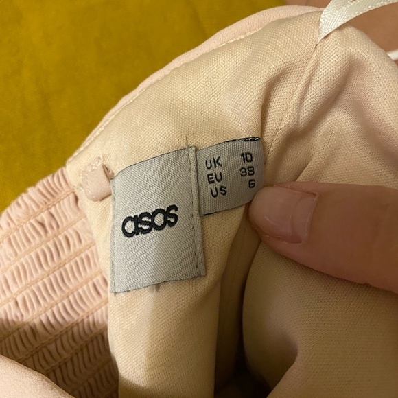 ASOS pink maxi dress with front slit, lined skirt, structured wired top size 6 - Picture 5 of 5